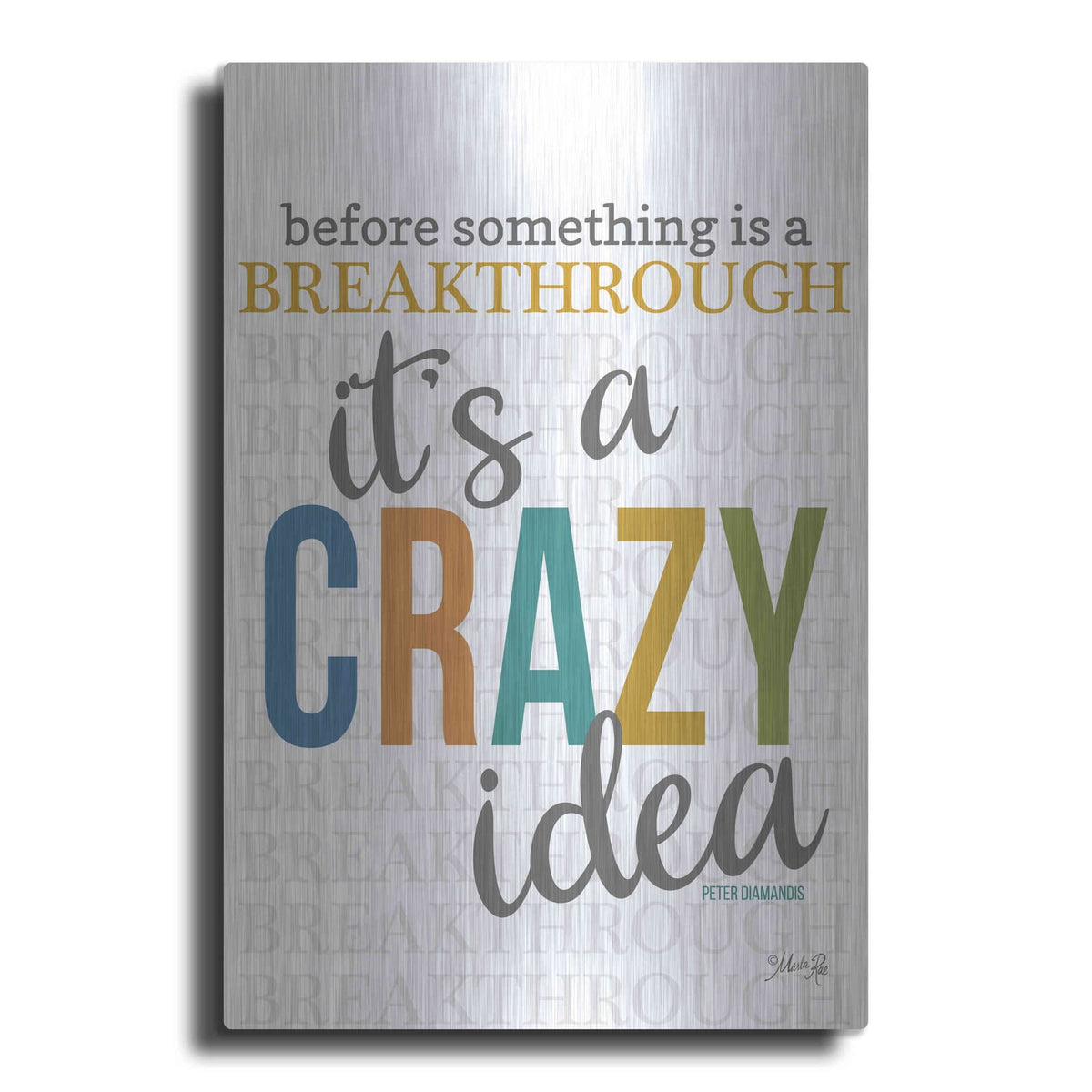 'Crazy Idea' by Marla Rae – Metal Wall Art