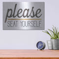 'Please Seat Yourself' by Marla Rae – Metal Wall Art, 16x12 room view