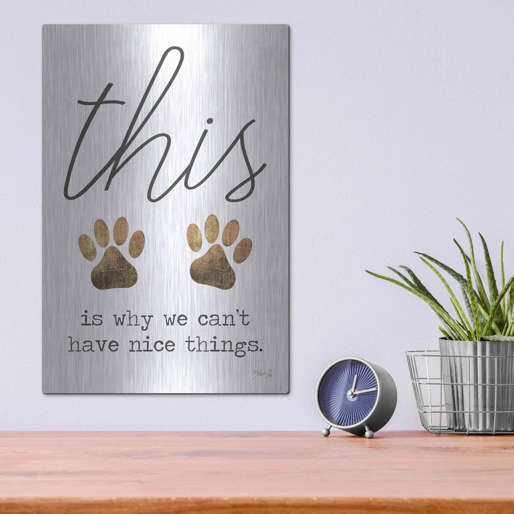 'Can't Have Nice Things' by Marla Rae – Metal Wall Art, 12x16 room view