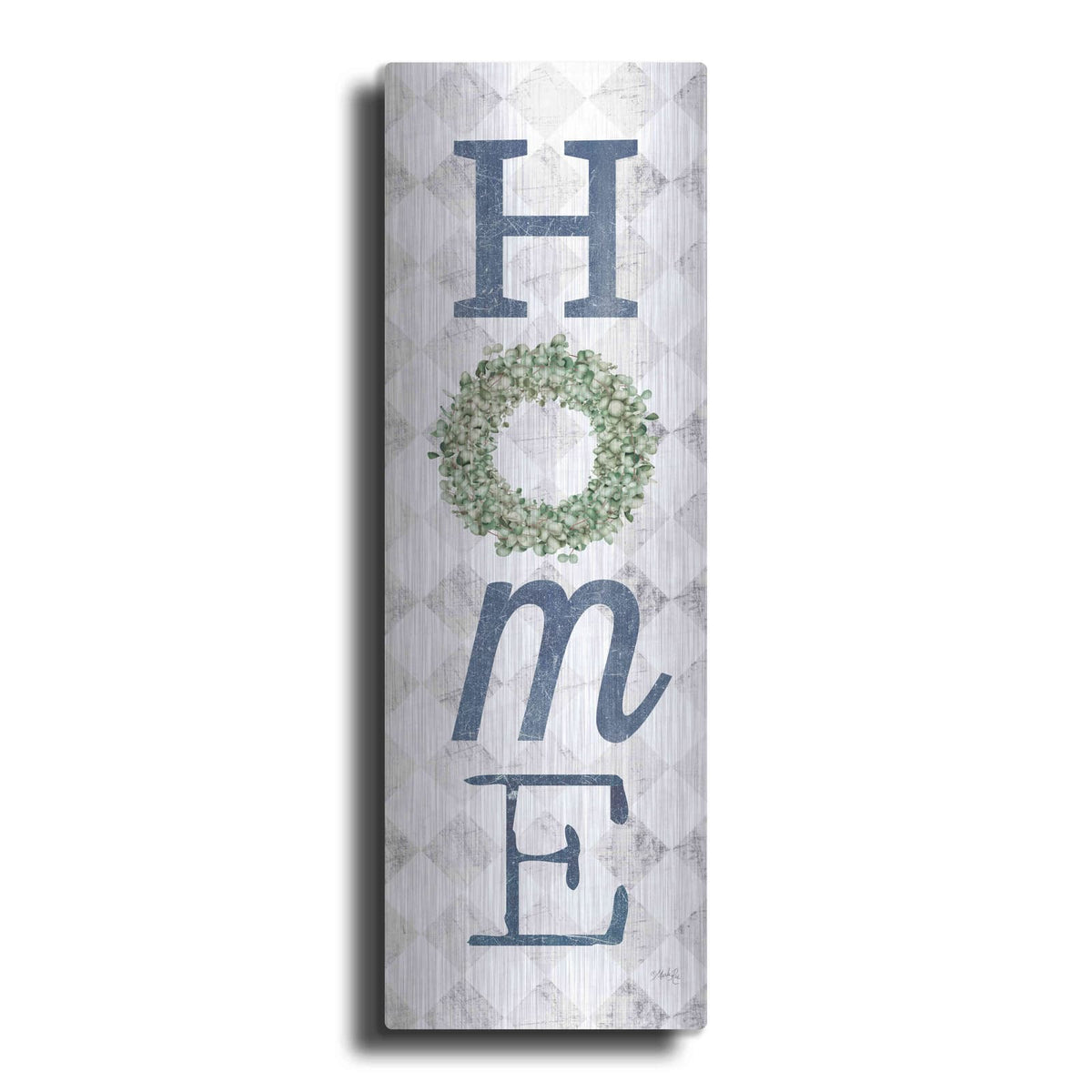 'Home with Eucalyptus Wreath II' by Marla Rae – Metal Wall Art