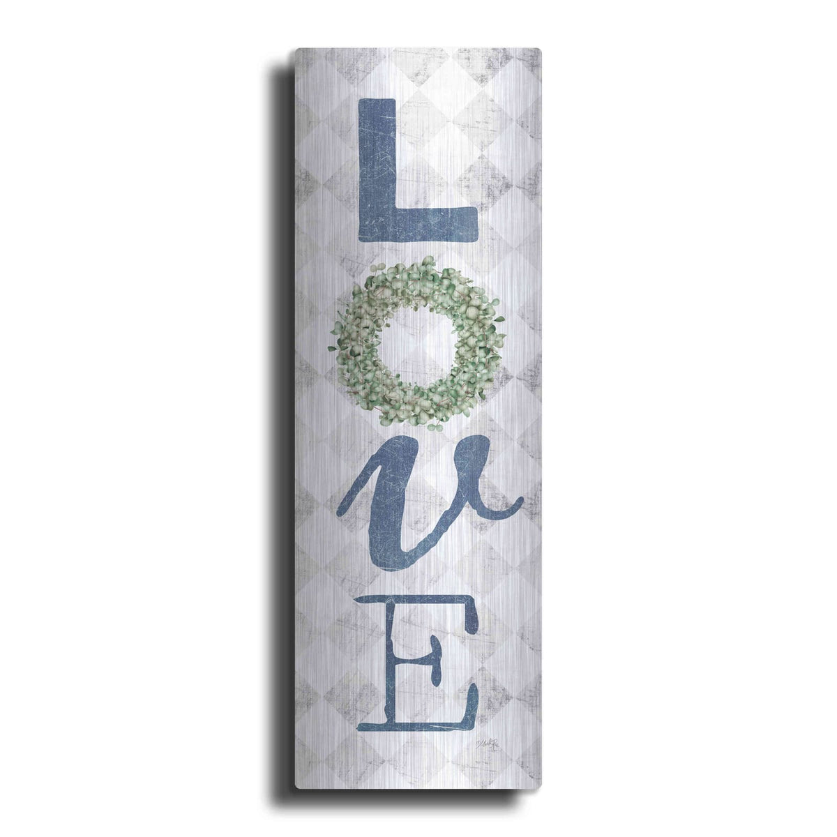 'Love with Eucalyptus Wreath II' by Marla Rae – Metal Wall Art
