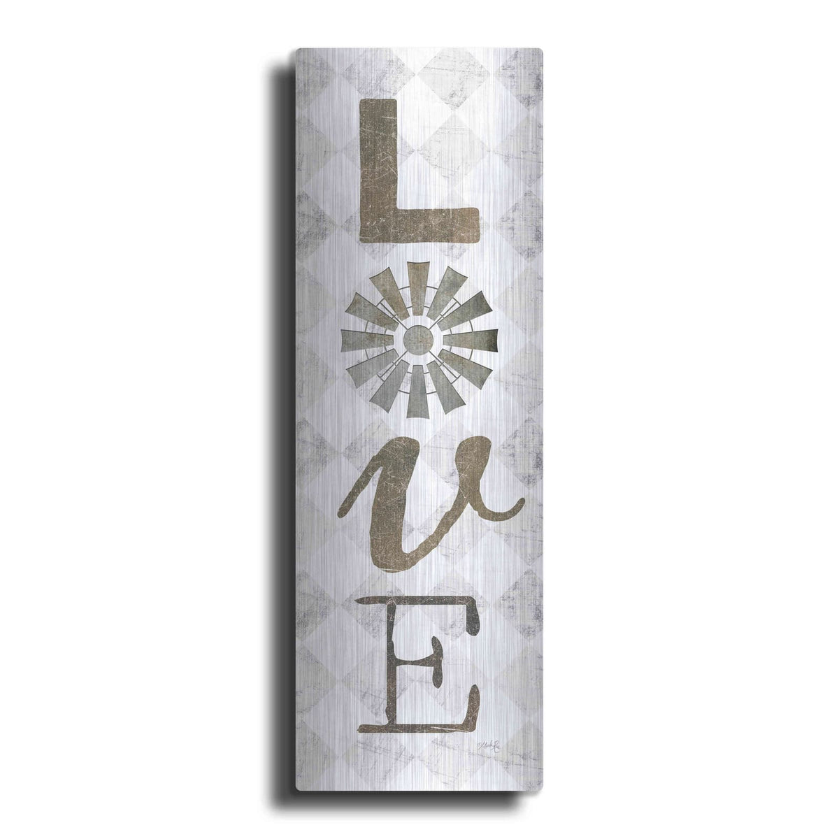 'Love with Windmill II' by Marla Rae – Metal Wall Art