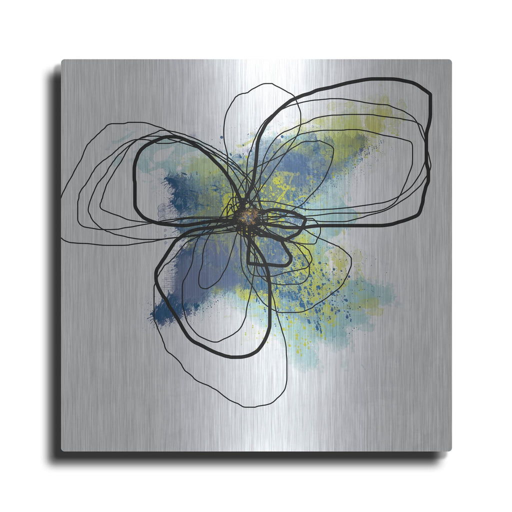 'Azure Petals II' by Jan Weiss – Metal Wall Art