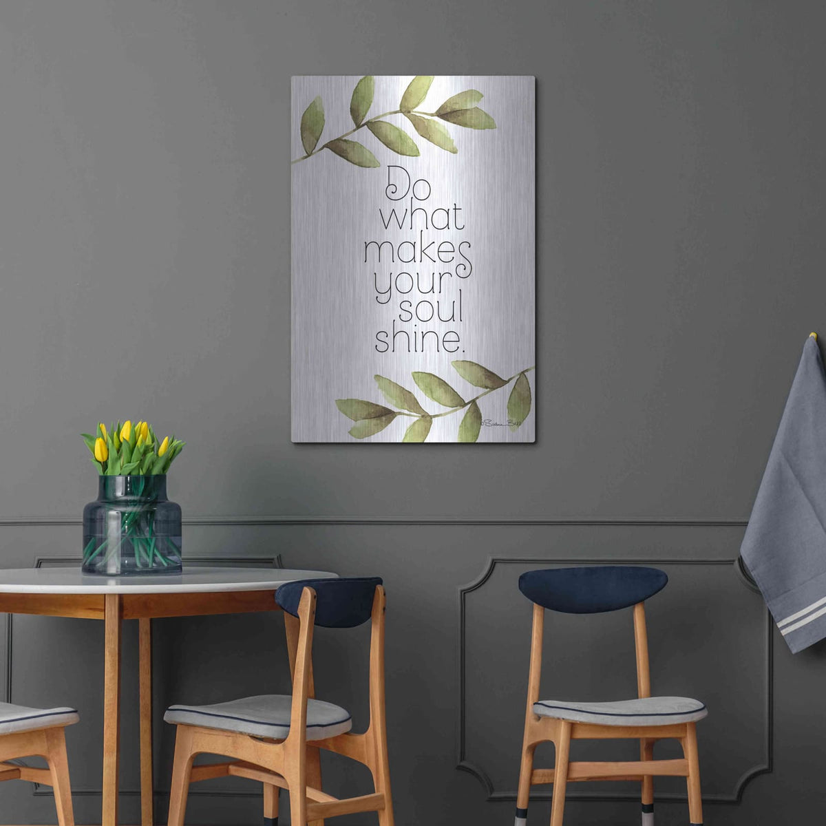 'Greenery Soul Shine' by Susan Ball – Metal Wall Art, 24x36 room view