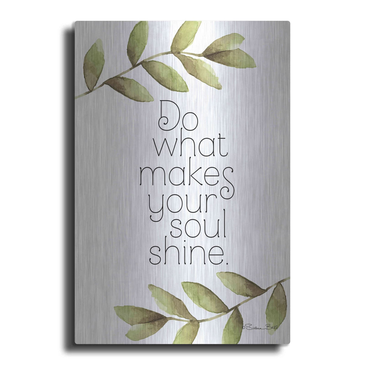 'Greenery Soul Shine' by Susan Ball – Metal Wall Art