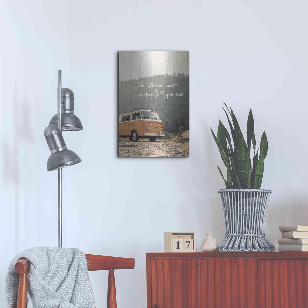 'Adventure Fills Your Soul' by Susan Ball – Metal Wall Art, 16x24 room view
