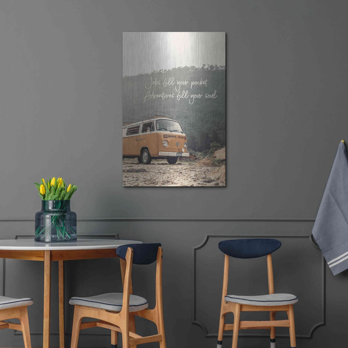 'Adventure Fills Your Soul' by Susan Ball – Metal Wall Art, 24x36 room view