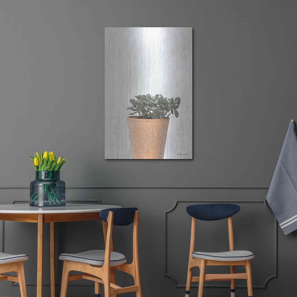 'Succulents III' by Susan Ball – Metal Wall Art, 24x36 room view