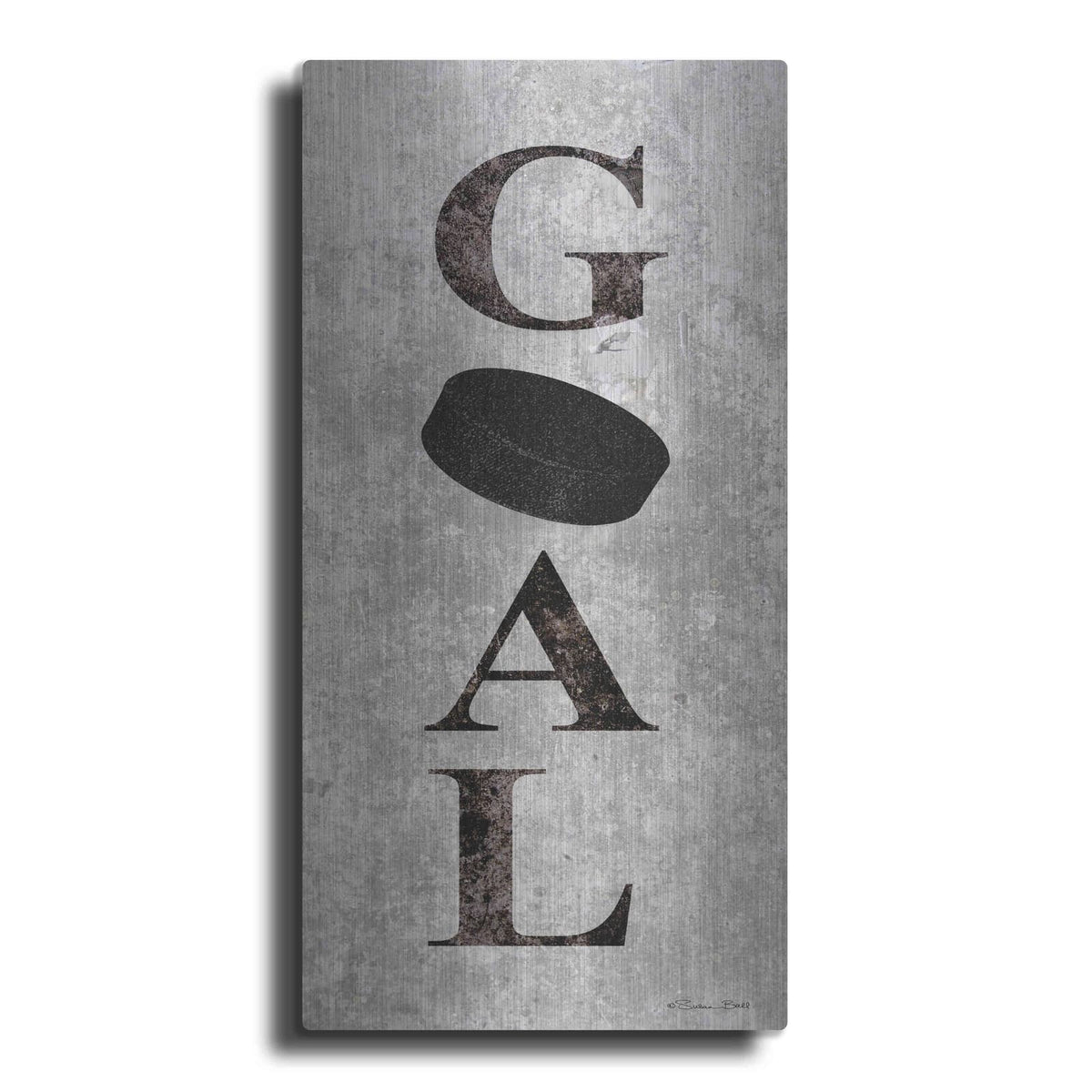 'Hockey Goal' by Susan Ball – Metal Wall Art