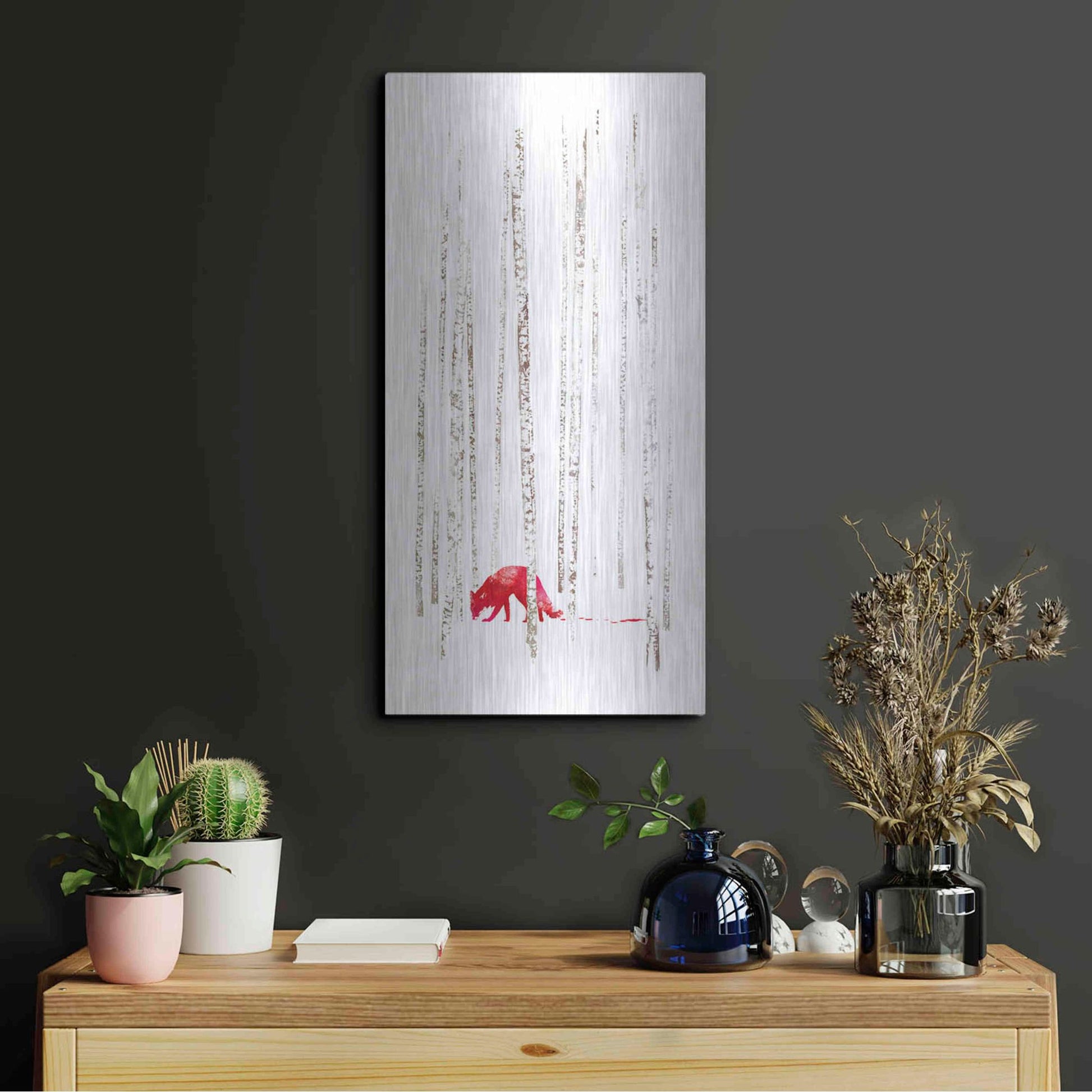 Luxe Metal Art 'There's Nowhere to Run' by Robert Farkas, Metal Wall Art,12x24
