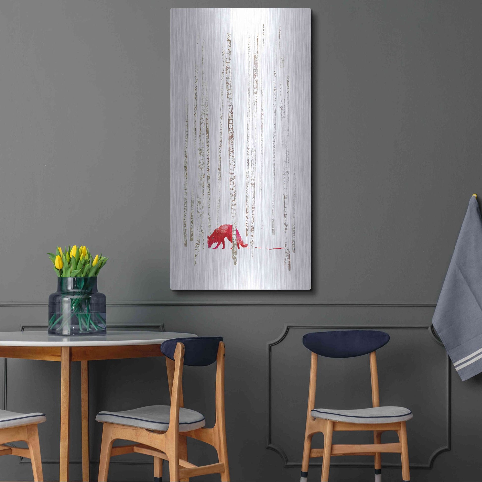 Luxe Metal Art 'There's Nowhere to Run' by Robert Farkas, Metal Wall Art,24x48