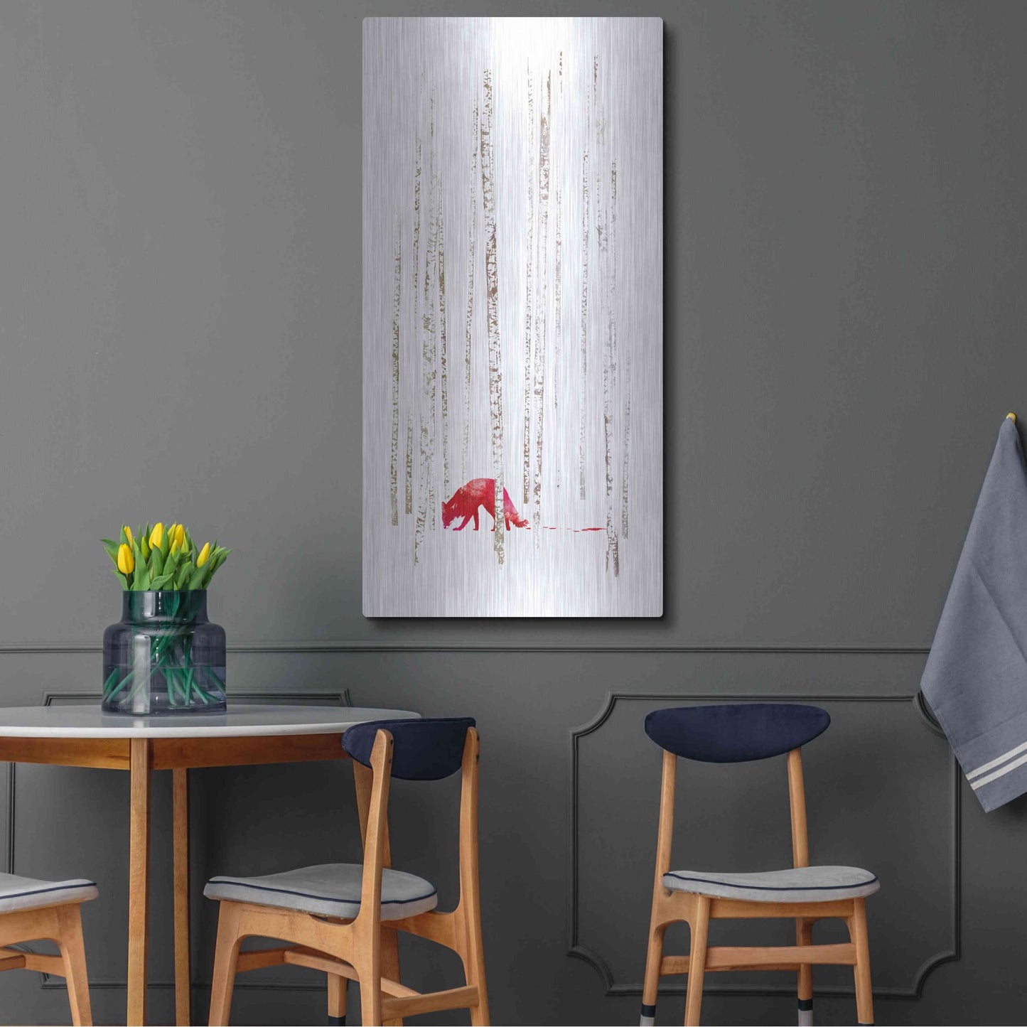 Luxe Metal Art 'There's Nowhere to Run' by Robert Farkas, Metal Wall Art,24x48