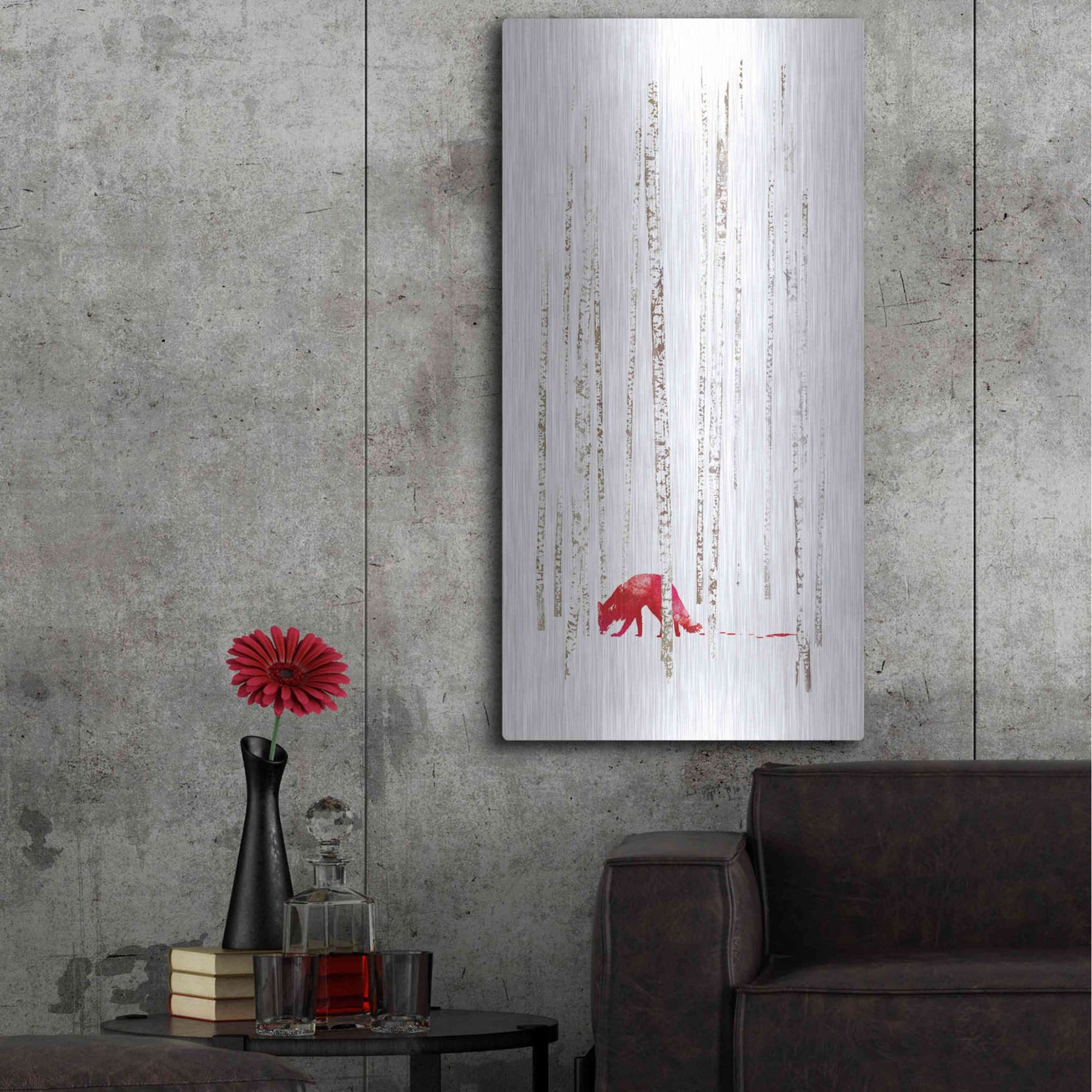 Luxe Metal Art 'There's Nowhere to Run' by Robert Farkas, Metal Wall Art,24x48