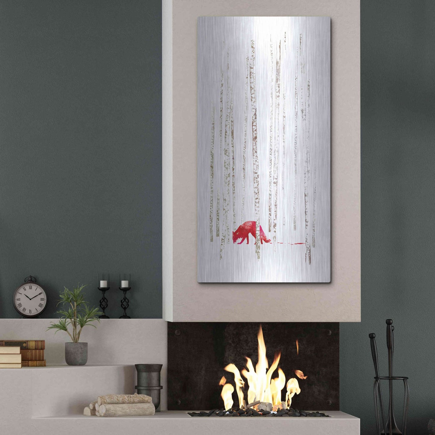 Luxe Metal Art 'There's Nowhere to Run' by Robert Farkas, Metal Wall Art,24x48