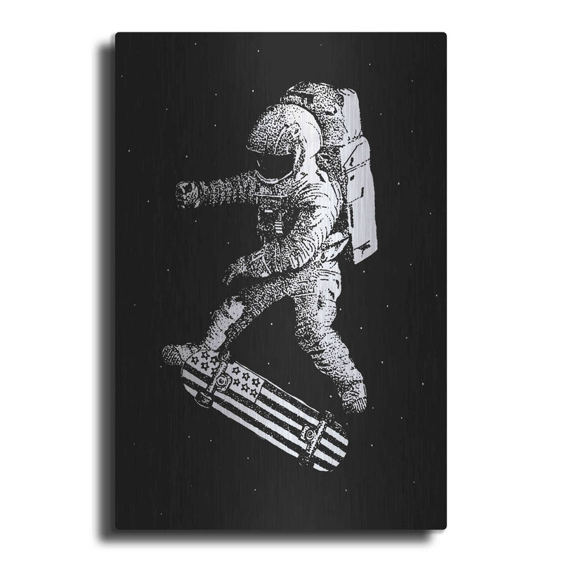 'Kickflip in Space' by Robert Farkas – Metal Wall Art