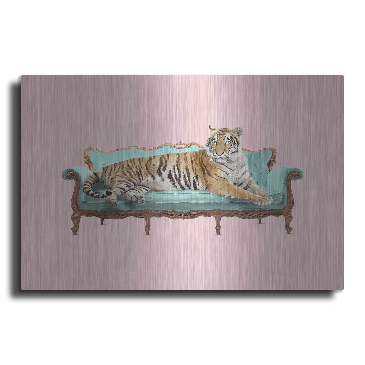 'Lazy Tiger' by Robert Farkas – Metal Wall Art