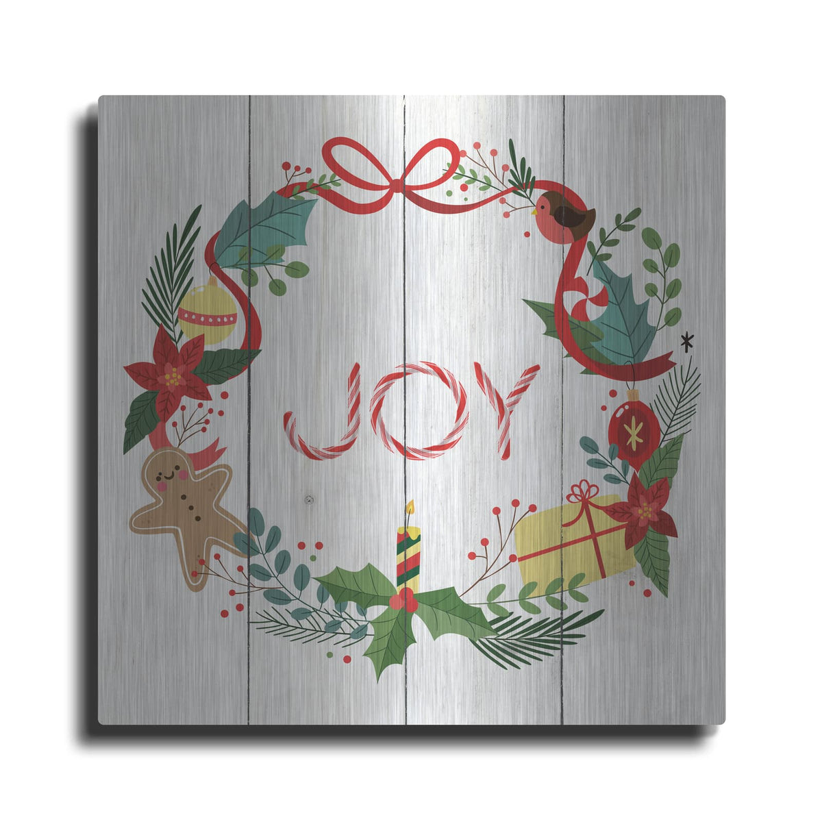 'Peppermint Joy' by Seven Trees Design – Metal Wall Art