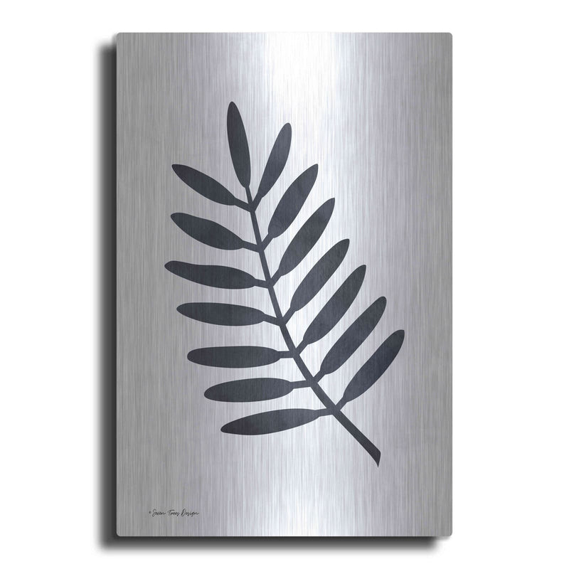 'Watercolor Black Plant II' by Seven Trees Design – Metal Wall Art