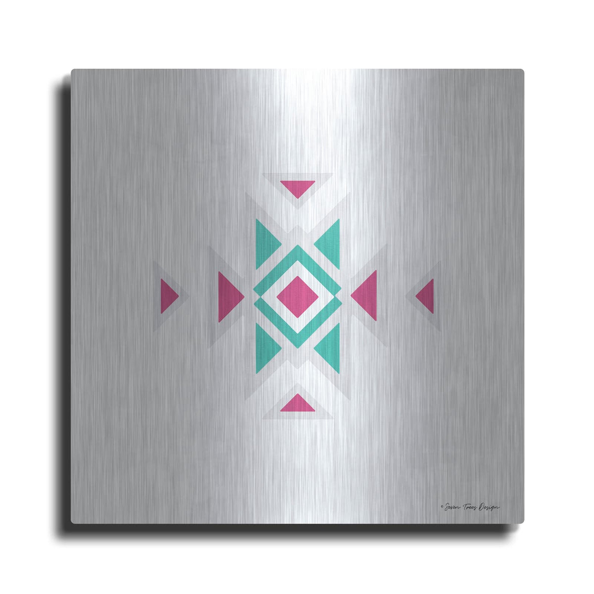 'Watercolor Aztec Art I' by Seven Trees Design – Metal Wall Art