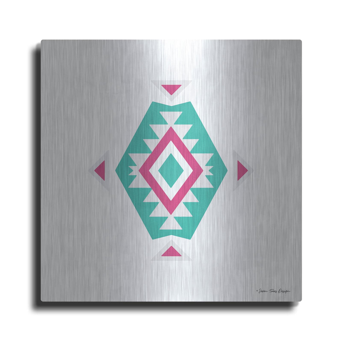 'Watercolor Aztec Art II' by Seven Trees Design – Metal Wall Art