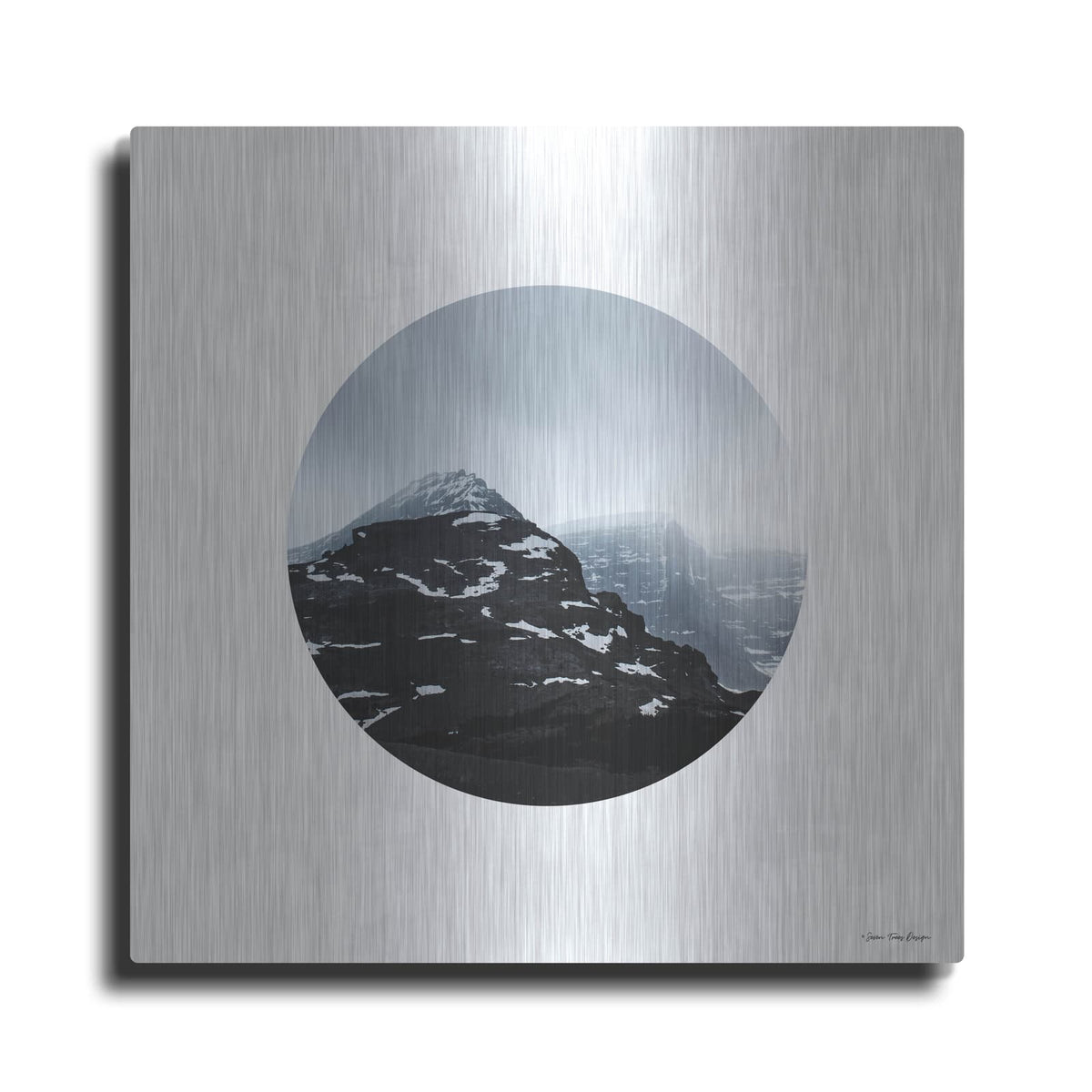 'Snow Mountains' by Seven Trees Design – Metal Wall Art