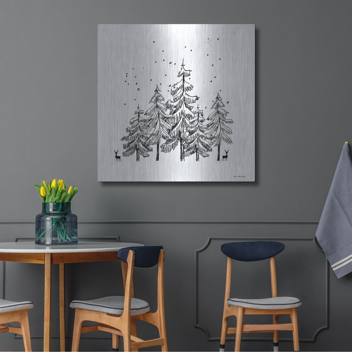 'Winter Time' by Seven Trees Design – Metal Wall Art, 36x36 room view