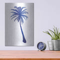 'Blue Palm Tree I' by Seven Trees Design – Metal Wall Art, 12x16 room view