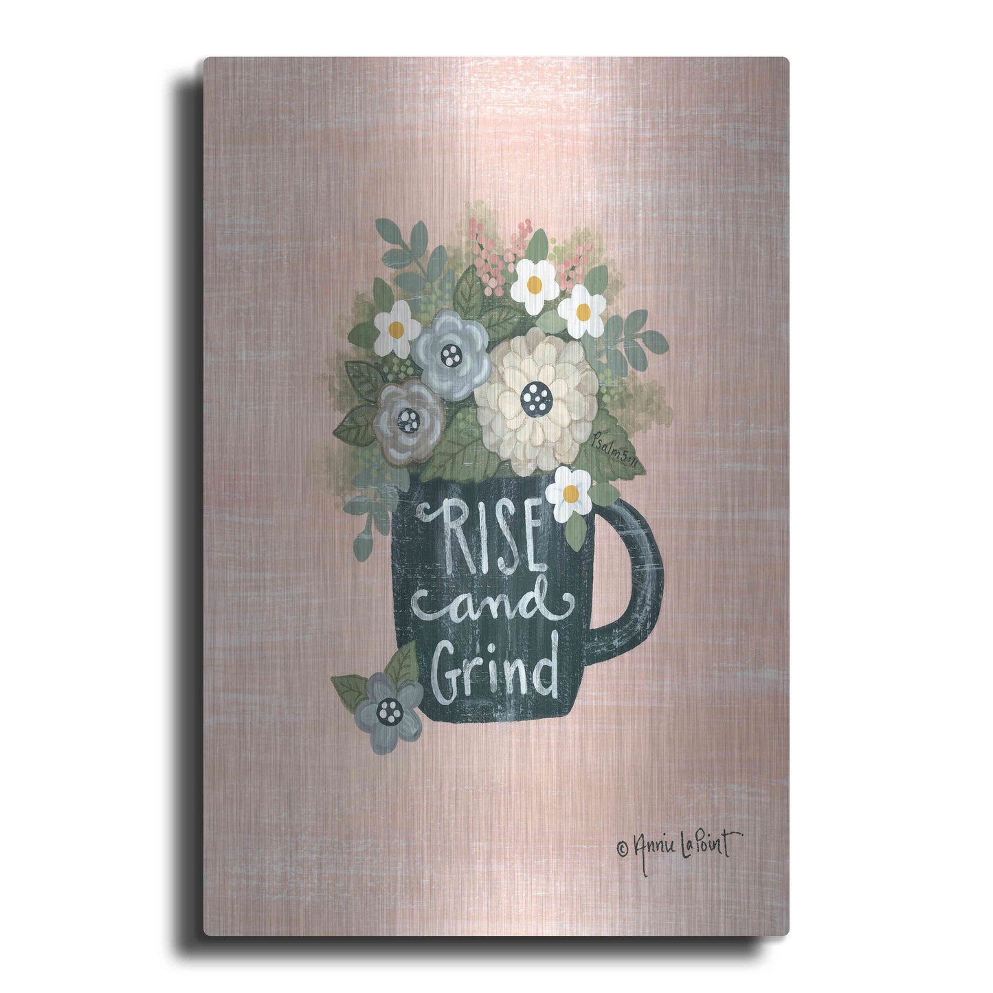 Luxe Metal Art 'Rise and Grind' by Annie LaPoint, Metal Wall Art