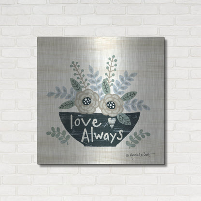 Luxe Metal Art 'Love Always' by Annie LaPoint, Metal Wall Art,36x36