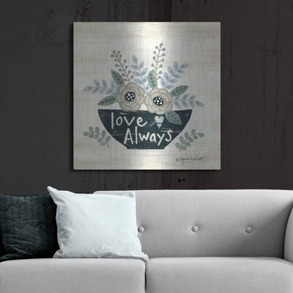 Luxe Metal Art 'Love Always' by Annie LaPoint, Metal Wall Art,36x36