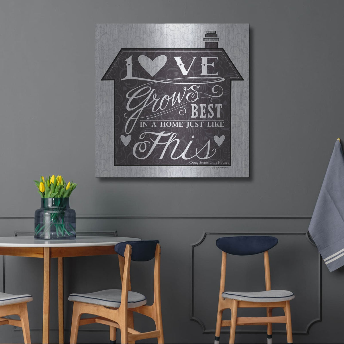 'In a Home' by Deb Strain – Metal Wall Art, 36x36 room view