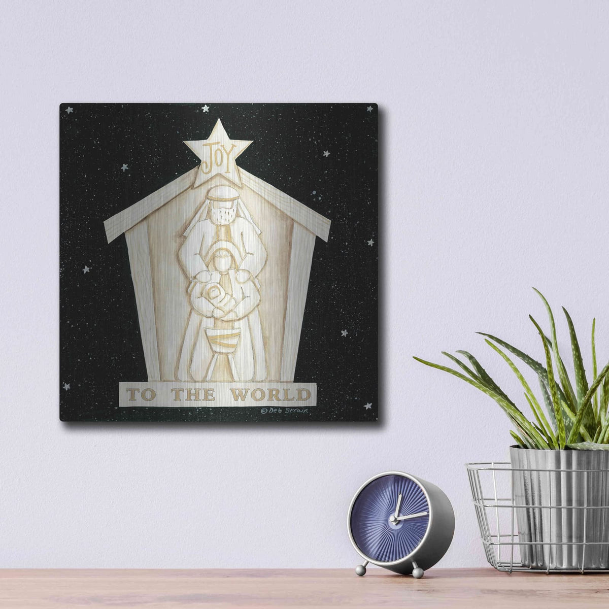 'Joy Manger' by Deb Strain – Metal Wall Art, 12x12 room view