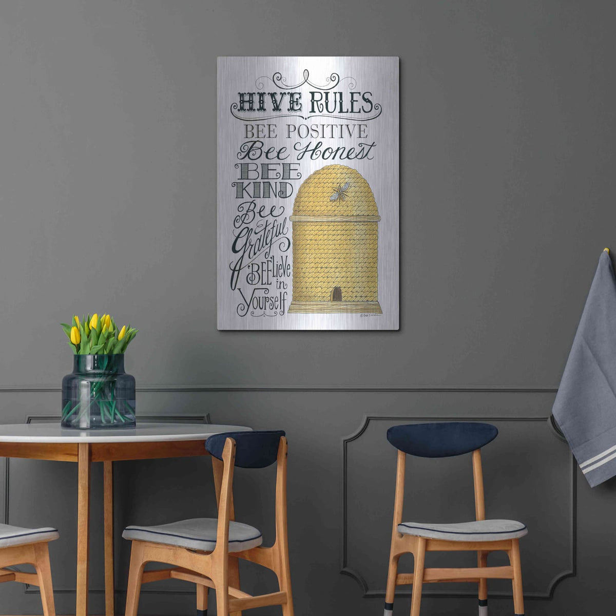 'Hive Rules' by Deb Strain – Metal Wall Art, 24x36 room view