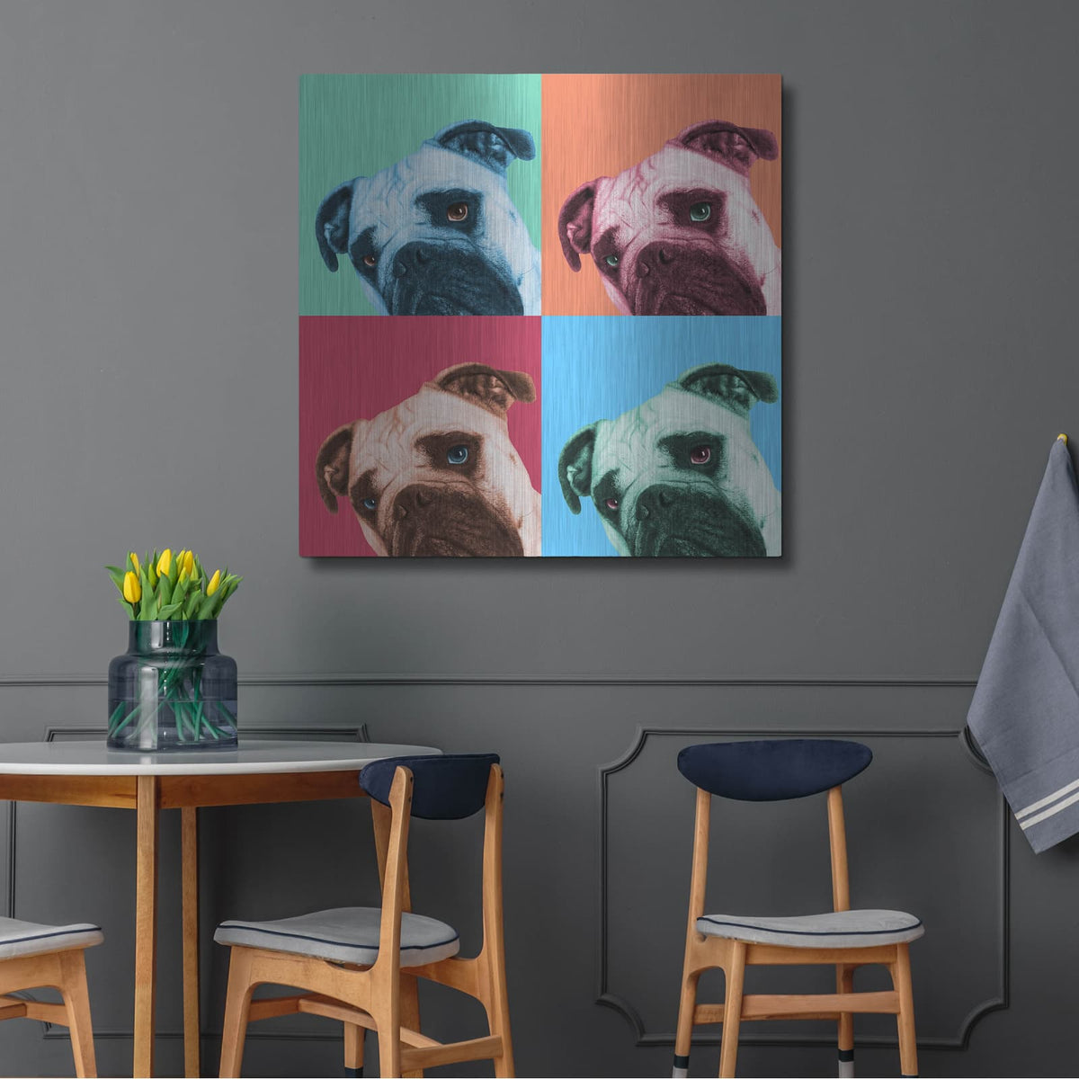 'Que Pasa Pop' by Jon Bertelli – Metal Wall Art, 36x36 room view