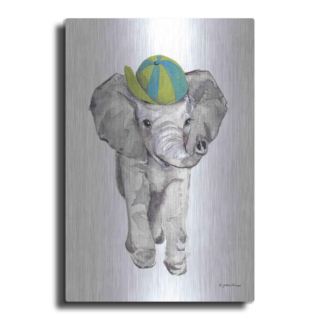 'Baby Elephant' by Jessica Mingo – Metal Wall Art