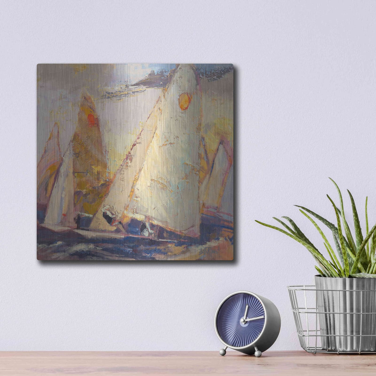 'Caramel Wind' by Beth Forst – Metal Wall Art, 12x12 room view