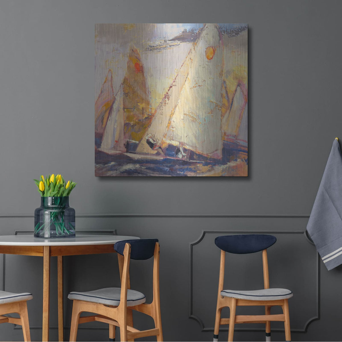 'Caramel Wind' by Beth Forst – Metal Wall Art, 36x36 room view