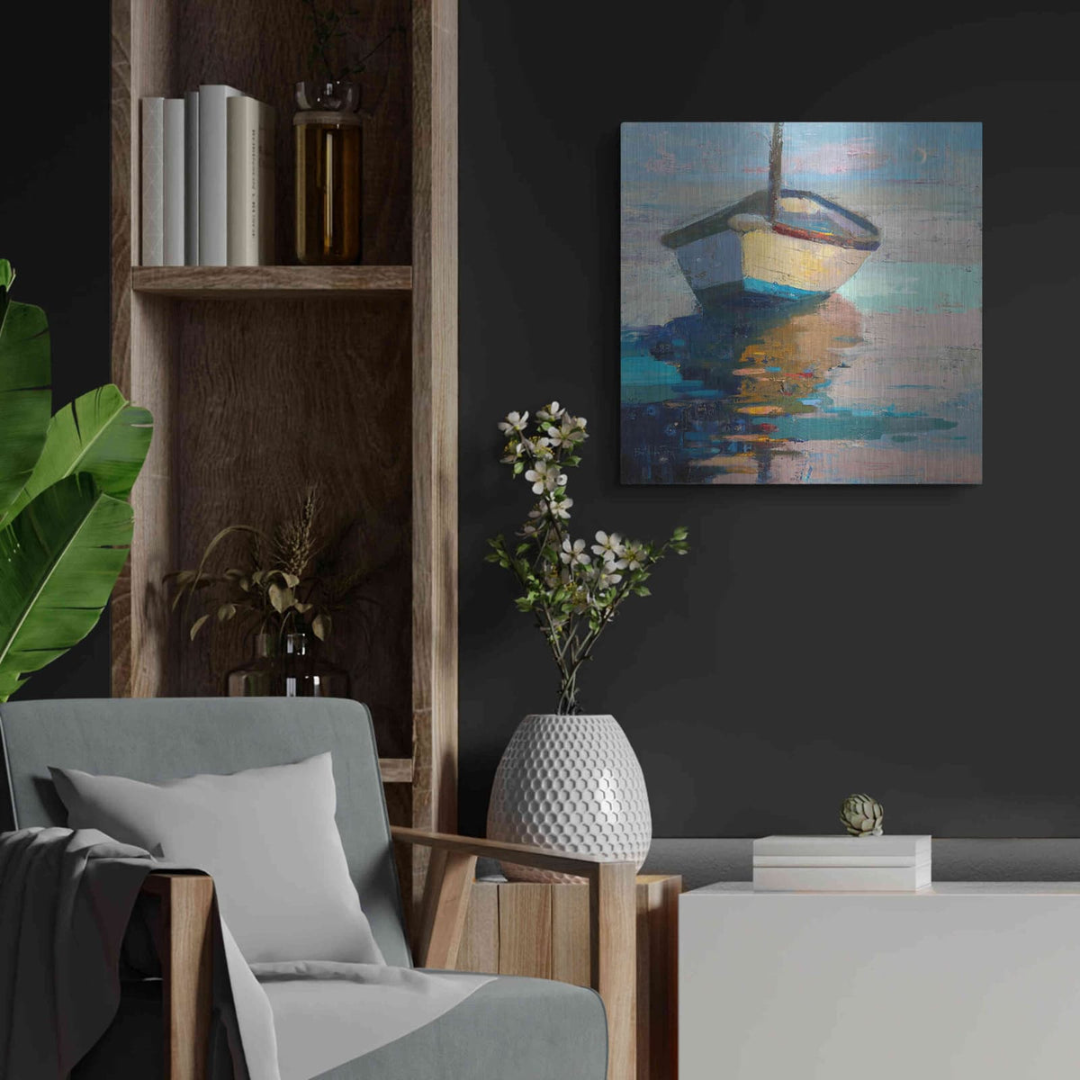 'Lap, Lap, Nap, Nap' by Beth Forst – Metal Wall Art, 24x24 room view