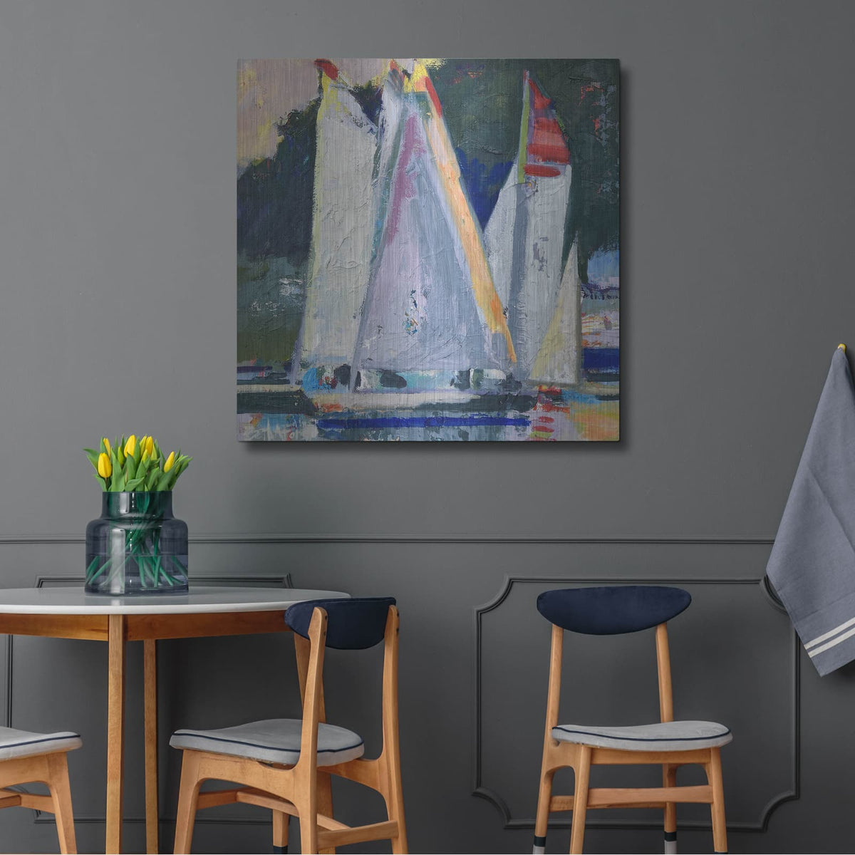 'Waiting For Wind' by Beth Forst – Metal Wall Art, 36x36 room view
