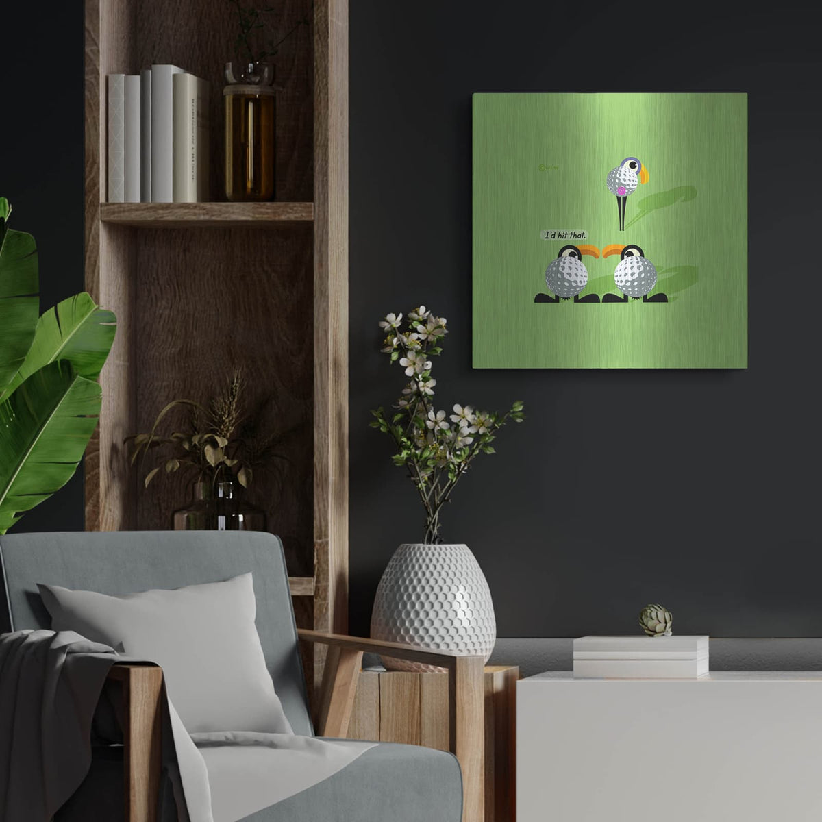 'I'd Hit That' by Chuck Wimmer – Metal Wall Art, 24x24 room view