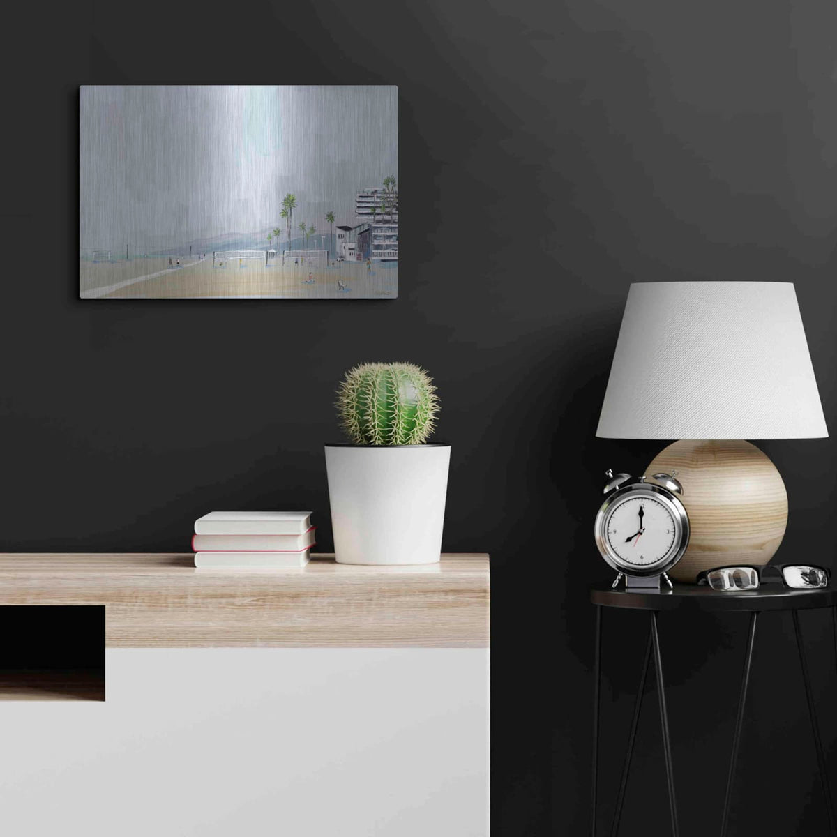 'Annenberg Beach House' by Pete Oswald – Metal Wall Art, 24x16 room view