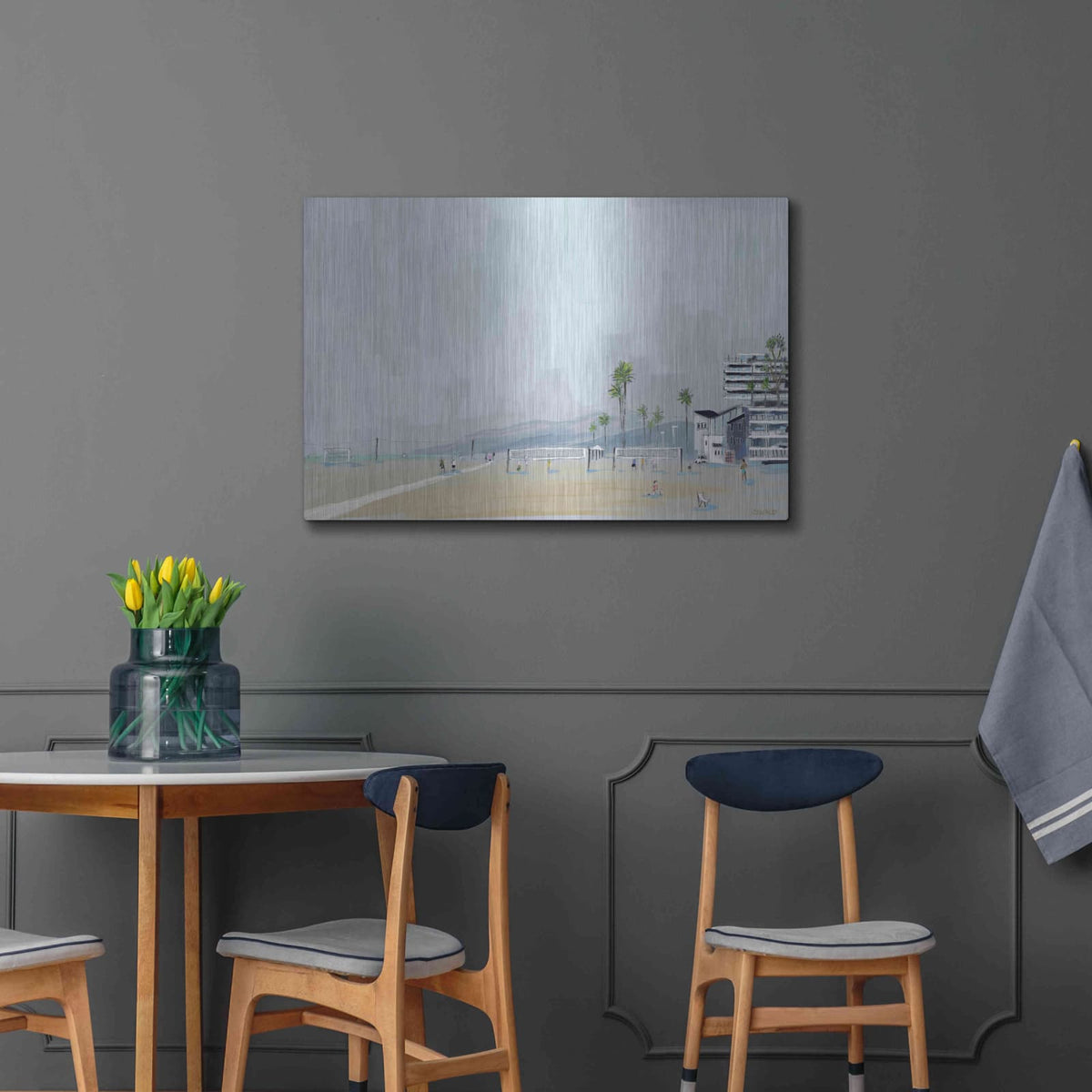 'Annenberg Beach House' by Pete Oswald – Metal Wall Art, 36x24 room view