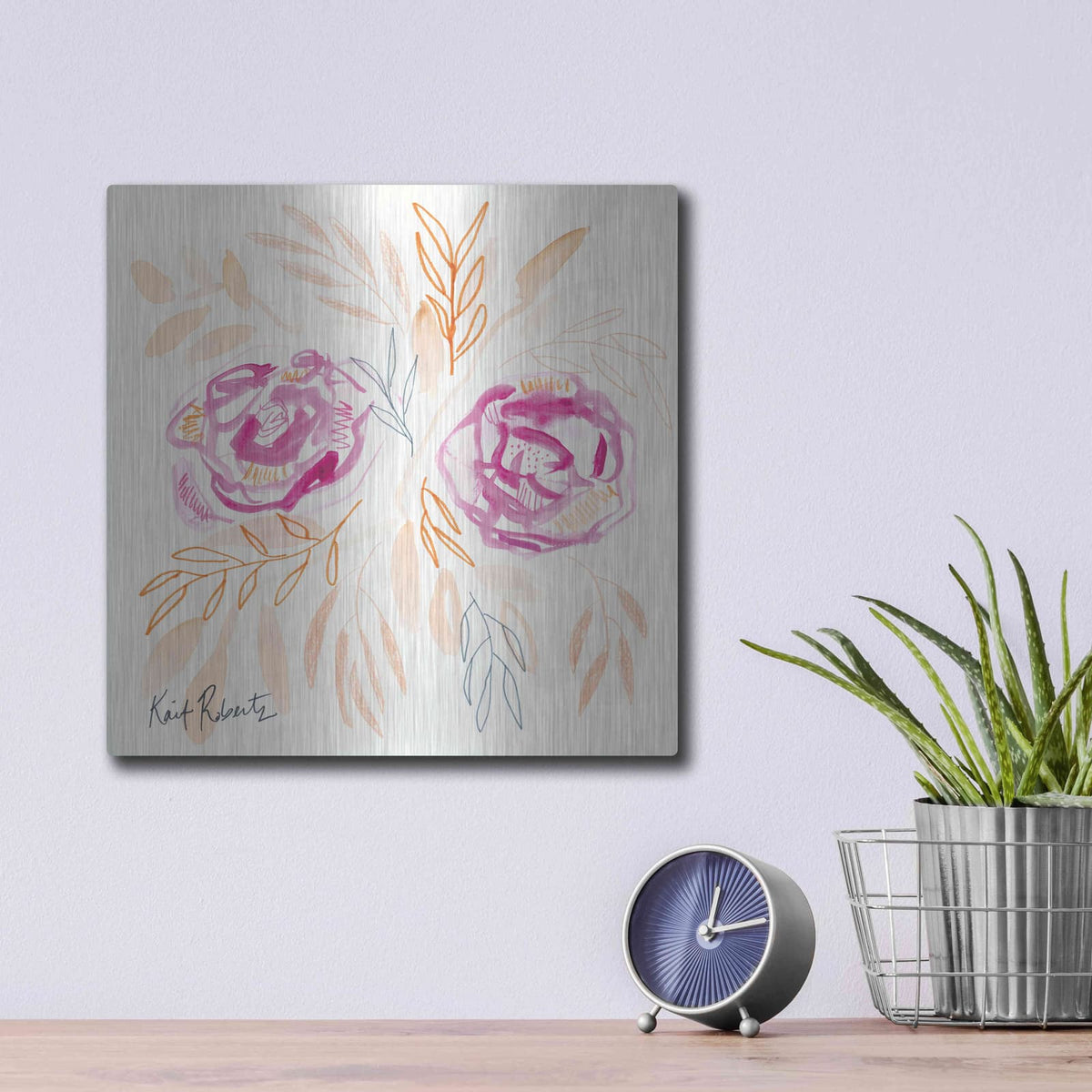'Adore' by Kait Roberts – Metal Wall Art, 12x12 room view