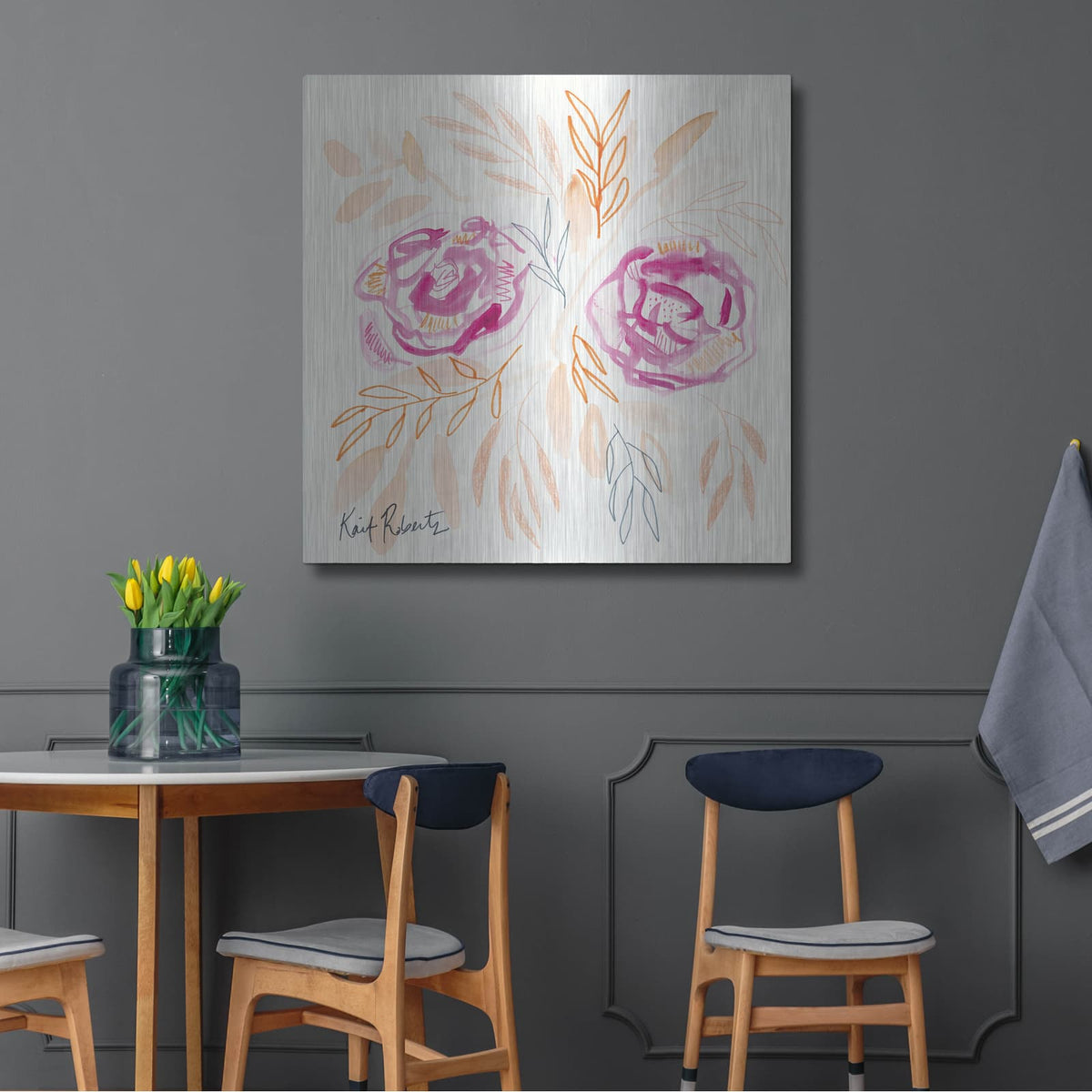 'Adore' by Kait Roberts – Metal Wall Art, 36x36 room view