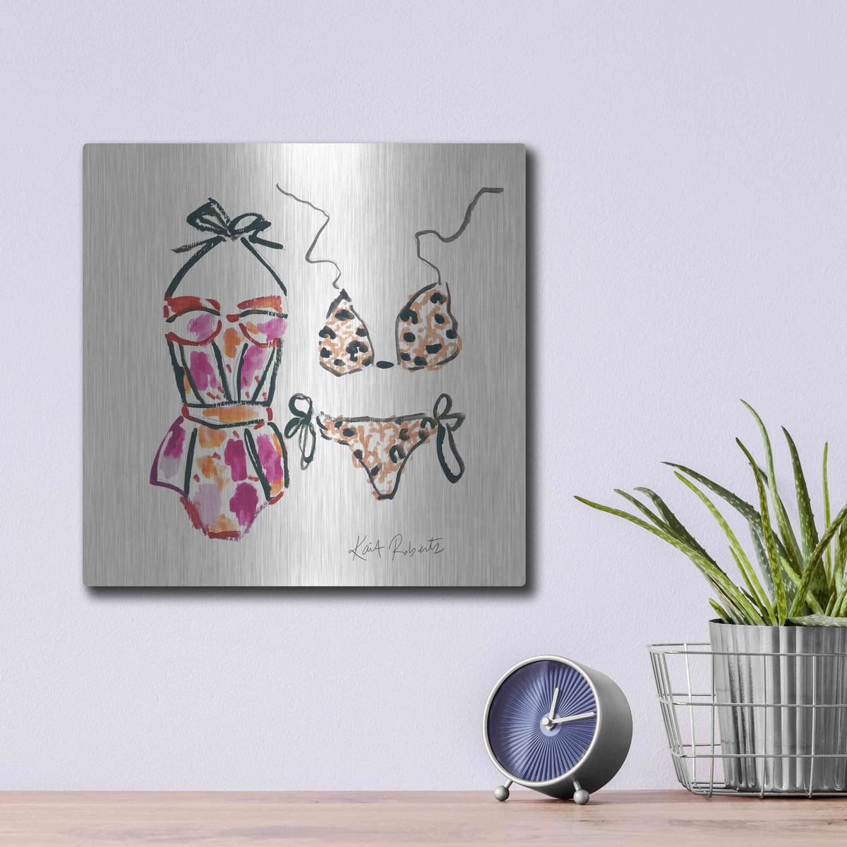 'Vacation Ready' by Kait Roberts – Metal Wall Art, 12x12 room view