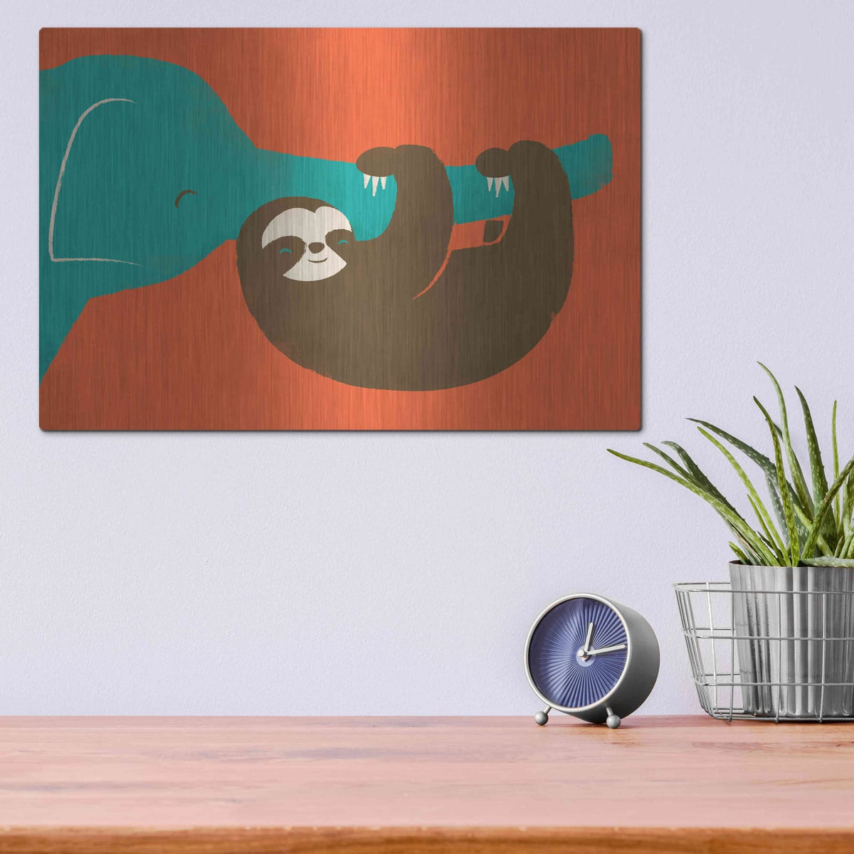'Let's Hang' by Jay Fleck – Metal Wall Art, 16x12 room view