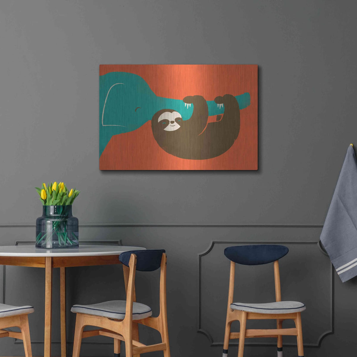 'Let's Hang' by Jay Fleck – Metal Wall Art, 36x24 room view