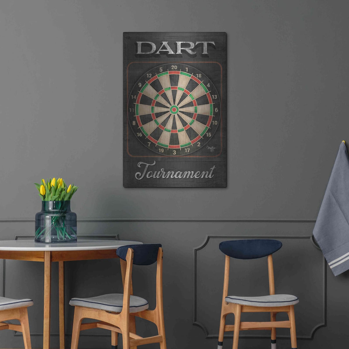 'Dart Tournament' by Mollie B Art – Metal Wall Art, 24x36 room view
