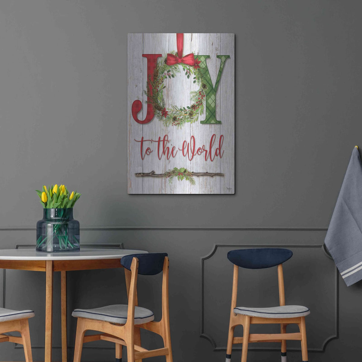 'Joy to the World' by Mollie B Art – Metal Wall Art, 24x36 room view