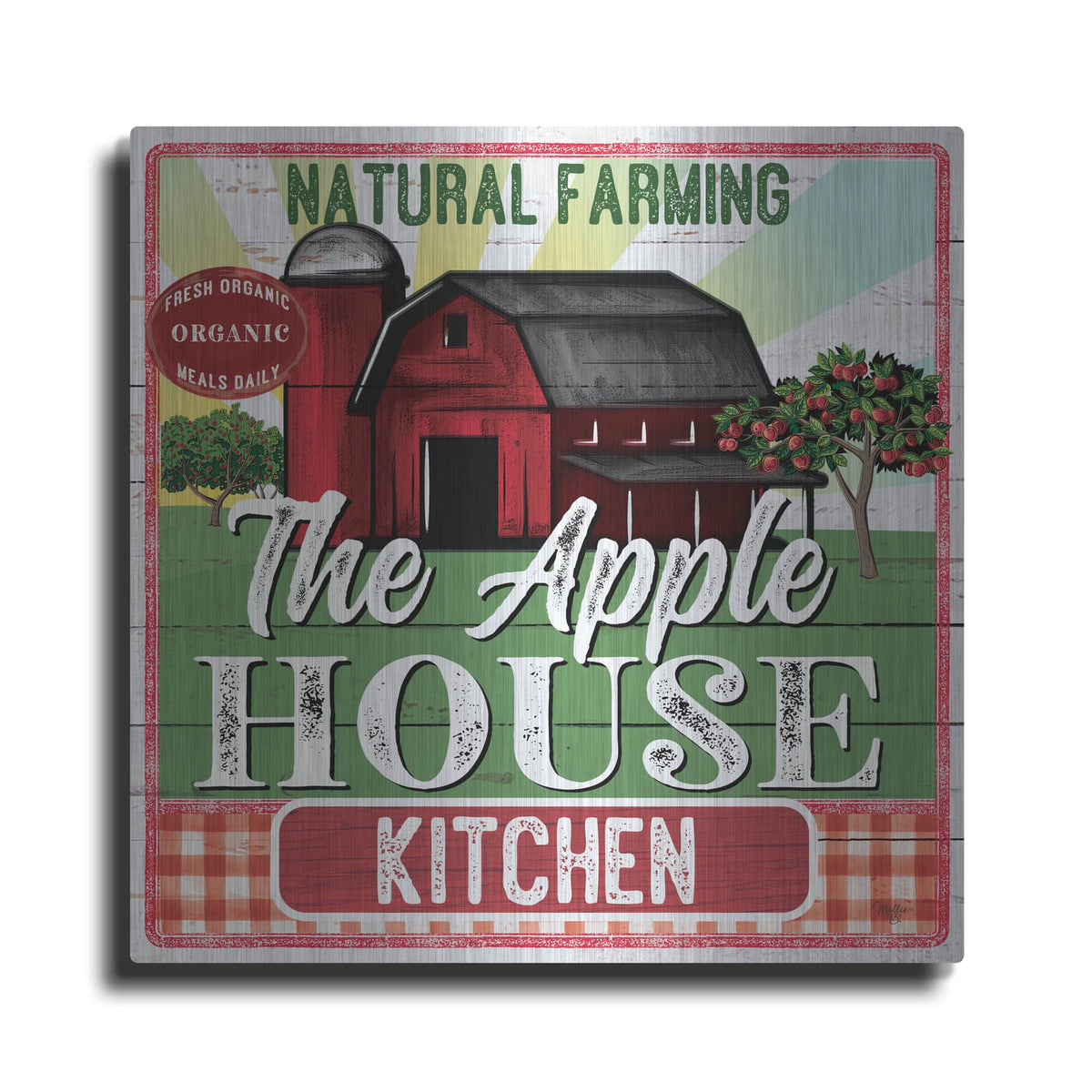'The Apple House Kitchen' by Mollie B Art – Metal Wall Art